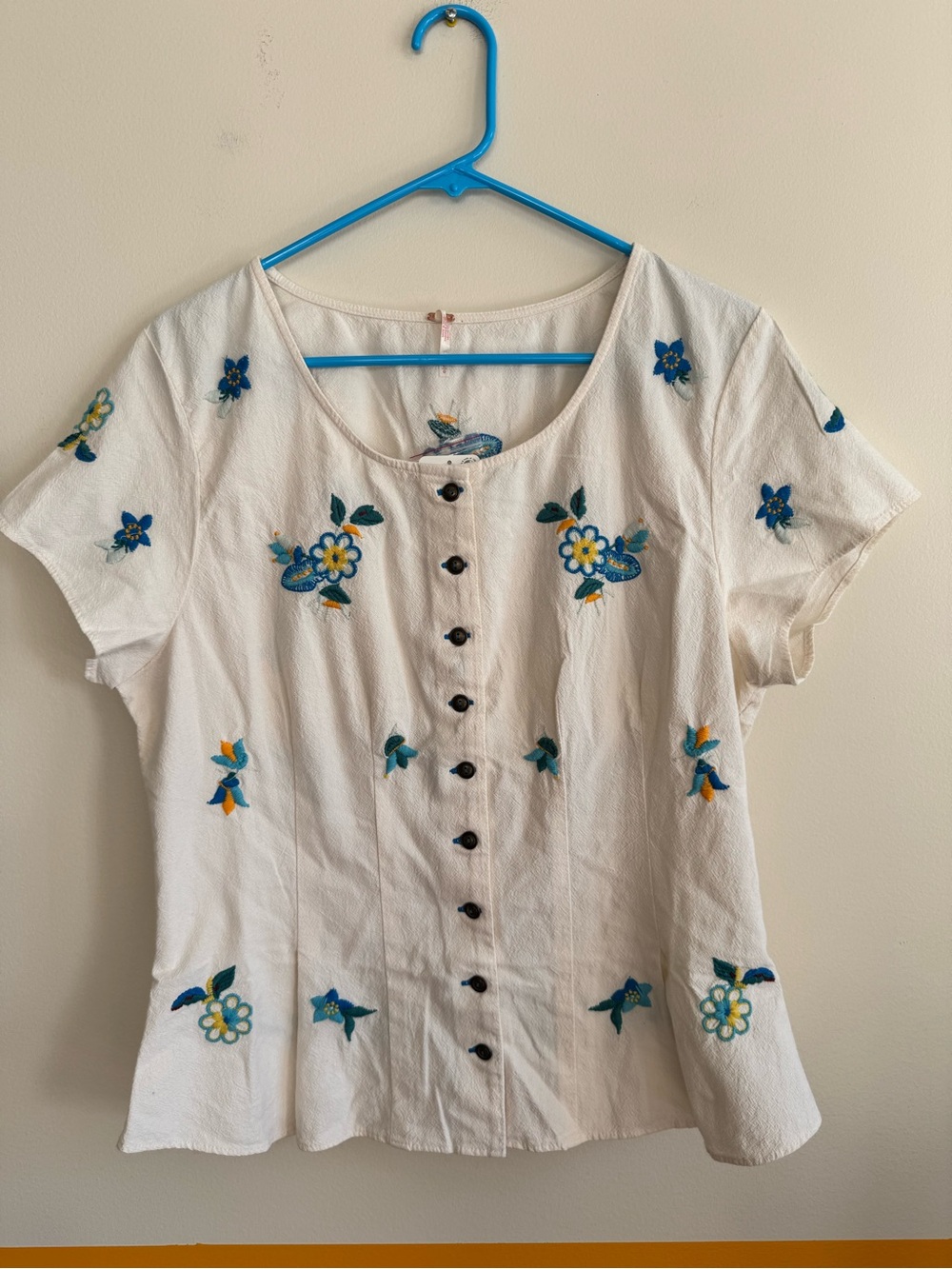 free people Kelly Embroidered Blouse. NWT - Picture 2 of 8